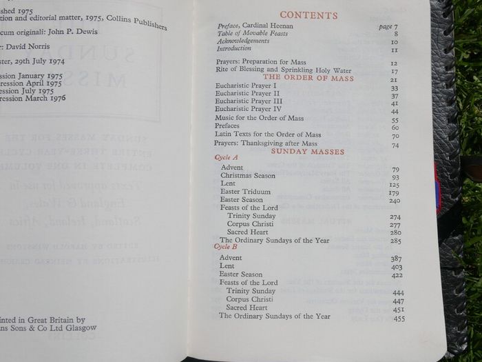 Vintage The Sunday Missal 1976 Vintage  in a leather case