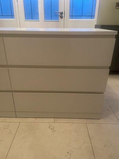 MALM Chest of 6 drawers, white, 160x78 cm WHITE