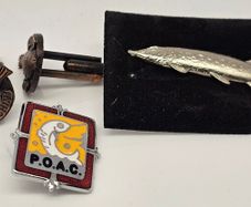 Fishing Cufflinks and Pin Badges Gone Fishing Cufflinks Pike Pin Badge