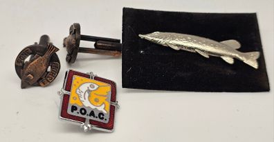 Fishing Cufflinks and Pin Badges Gone Fishing Cufflinks Pike Pin Badge