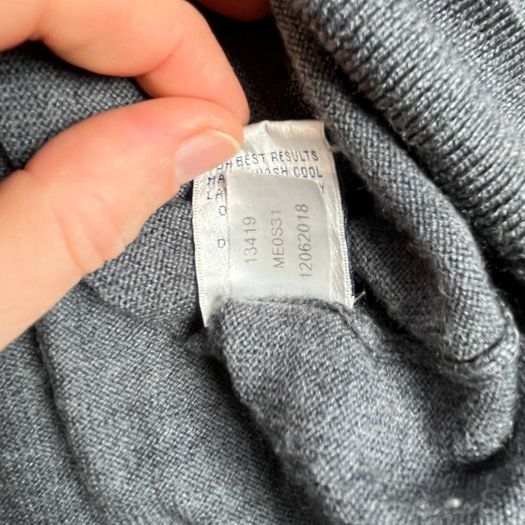 Peter Millar Sweater Mens L Grey V Neck Merino Wool Silk Blend Pullover - Golf
