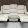 Chole 3+1+1 Grey & Cream Micro Fabric Recliner Sofa Image 9