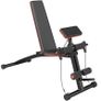 Foldable Weight Bench with Resistance Ropes, Adjustable Dumbbell Bench Sit Up Ab Bench for Multiuse Workout Image 2