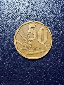 South Africa 50 cent coin #Bird of Paradise