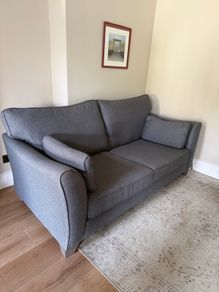 Harvey Norman oasis 3 seater sofa couch - navy / grey