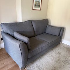 Harvey Norman oasis 3 seater sofa couch - navy / grey