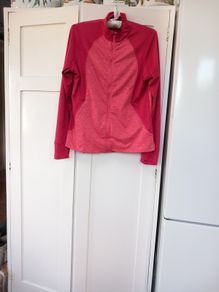 M&S Coral Zip Front Casual Top S16