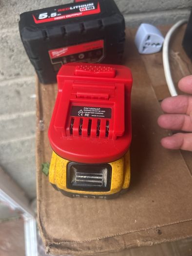 Adapter For DeWalt For Milwaukee DM18SNAP Battery To Snap On Tool Adapter