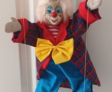 Vintage Clown String Puppet.