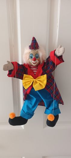Vintage Clown String Puppet.