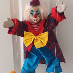 Vintage Clown String Puppet.
