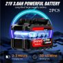 Cordless Pressure Washer,21V 45 Bar/652 PSI Portable Pressure Washer with 2PCS 3.0Ah Battery,6-in-1 Adjustable Nozzle,5m Hose Pressure Cleaner for Car/Floor/Garden Cleaning & Watering Image 6