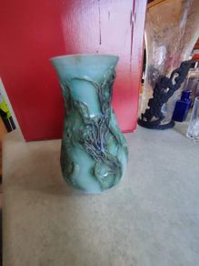 Vintage Malahide Pottery hand painted vase.