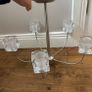 Chrome and Glass chandelier 5 arm ceiling light Image 5