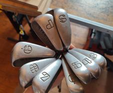 golf clubs and bag