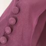 VINTAGE Ester Ken Paris burgundy long-line split panel blouse Sz L (Fit 12-14UK) Image 3