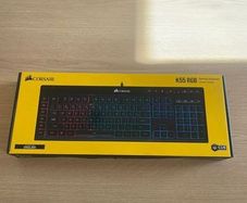 Corsair K55 RGB Wired Membrane Gaming Keyboard - IP42 Dust and Spill-Resistant - 6 Macro Keys with Elgato Integration
