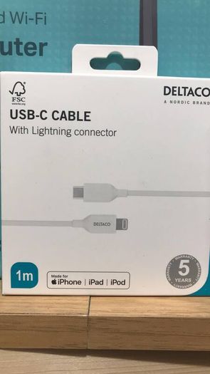 USB C to lightning 1 Meter