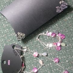 matching necklace and bracelet set