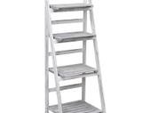 4-Tier Plant Stand Grey 43x33x113 cm Wood