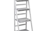 4-Tier Plant Stand Grey 43x33x113 cm Wood