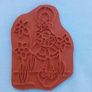 Spring - Girl with Lamb - Whiff of Joy Rubber Stamp Image 2