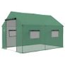 Polyethylene Walk-in Polytunnel Greenhouse, 2 x 3(m), Green Image 6