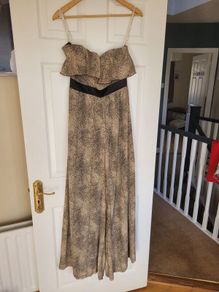 Animal Leopard Print Silk feel Jumpsuit