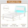 Single Bed Frames with Storage Headboard and Charging Station/LED Lights,Heavy Image 8
