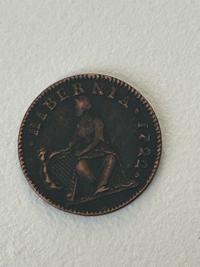 Reproduction cooper coin Ireland Halfpenny 1722 Woods with Harp at left Scarce original worth big money