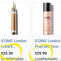 Iconic Prep set glow spray 120ml and Instant Sunshine Bronzing Drops  13ml Worth over 50e