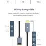 Cabletime 1.8M Active DisplayPort (Male) to HDMI (Male) 4K@60Hz Gold-Plated Nylon Braided LED Light Cable (Brand New/Warranty) Image 5