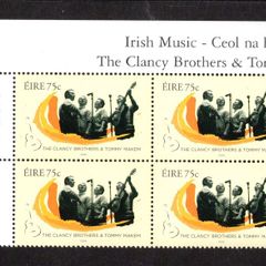 2006 Ireland Irish Music The Clancy Brothers Plate Block 1A1A1A1A Commemorative Stamp Mint Never Hinged (MNH)