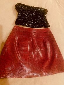 Zara skirt sequined corset