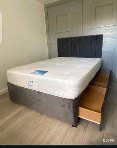 New Double, King And Superking Sizes Divan Beds Instock. Multiple Headboard Designs And Drawers Storage Available