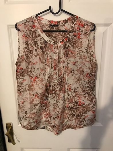 massimo dutti 100% mulberry silk top