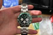 Rotary Avenger Sport Green Dial and Bezel Stainless Steel Bracelet