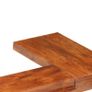 Japanese Futon Bed Frame Solid Acacia Wood 200x200 cm Image 4