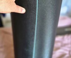 Foam Yoga Mat - light blue & black - used once