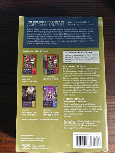 Norton Anthology of American Literature: Shorter Eighth Edition Volume 1