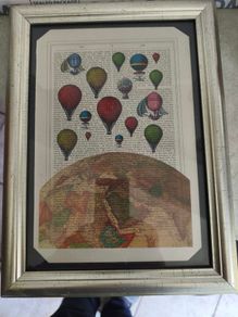 Balloons on Top Of The World Framed Print