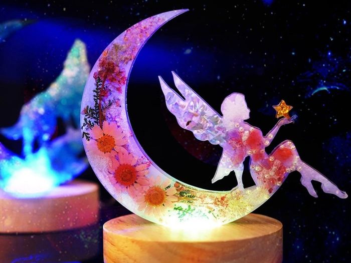 Crescents Mould, Epoxy Resin Molds, Silicone Epoxy Molds, Moon Wolf, Moon Cat, Moon Fairy, Moon Unicorn Mold (FREE POSTAGE)