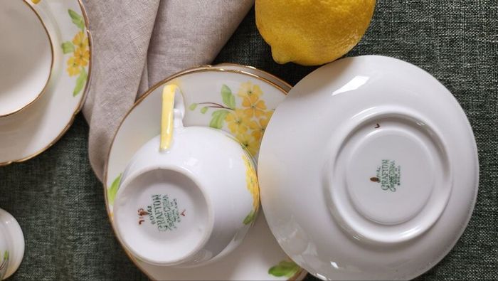 Vintage Royal Grafton Hand-Painted Fine Bone China Tea Set 19 Pieces