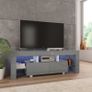 TV Cabinet with LED Lights High Gloss Grey 130x35x45 cm Image 5