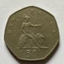 Elizabeth II 2nd portrait 1970 1979 1980 50p uk coins Image 4
