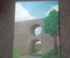 Spectacle Bridge,Co Clare oil painting.