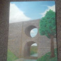 Spectacle Bridge,Co Clare oil painting.