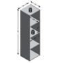 FMD Standing Shelf with 4 Compartments Concrete Grey Image 2