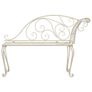 Garden Chaise Lounge | Antique White | Metal | Decorative Inlays Image 2