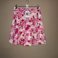 Lazy Jacks Pink Daisy Floral Cotton Skater Skirt Size 8 BNWT